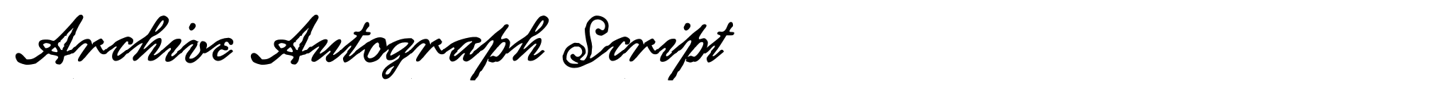 Archive Autograph Script image